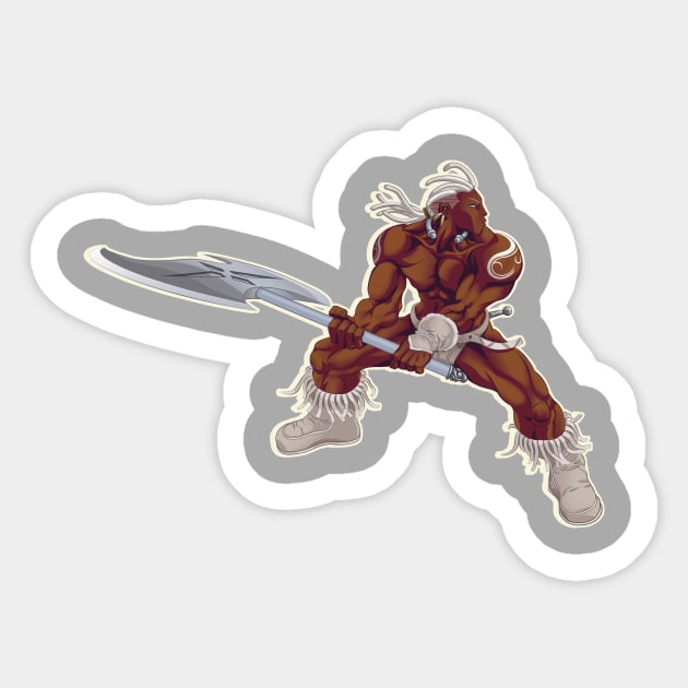 Barbarian Sticker by MauroPeroni